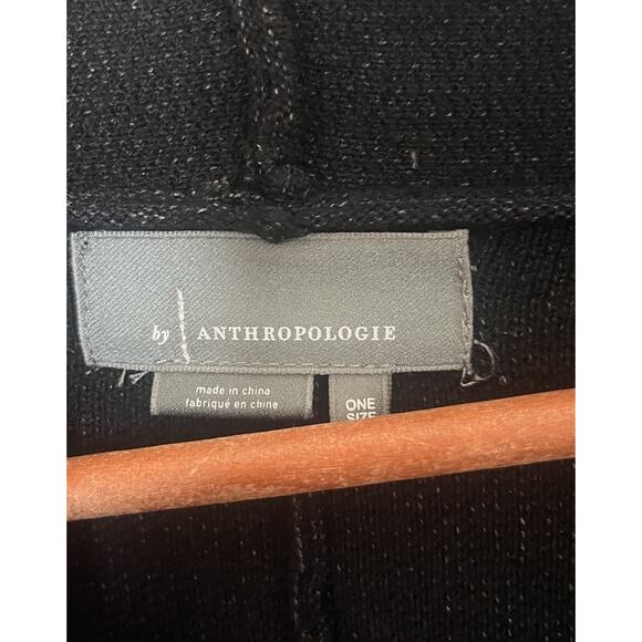 Anthropologie Trish Open Front Cinch Cardigan Sweater Jacket One Size Black - Picture 7 of 11